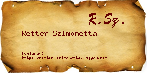 Retter Szimonetta névjegykártya